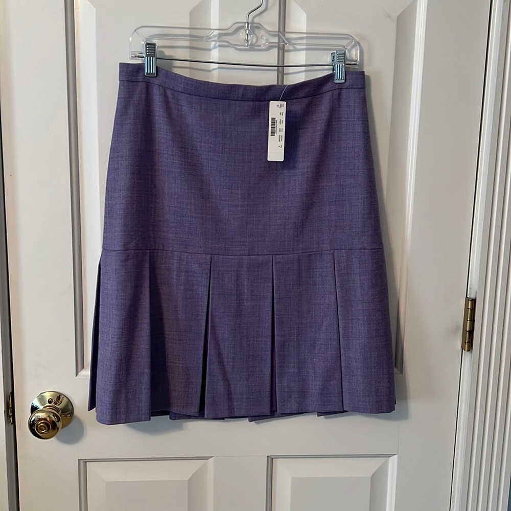 J.Crew NWT Wool Pleated Skirt, size 6